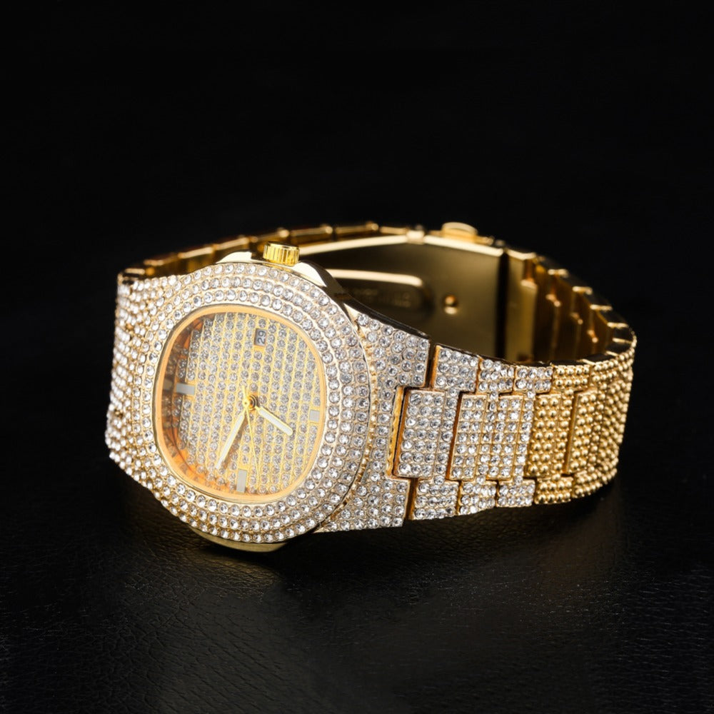 HI CLASS* Iced out diamond watch