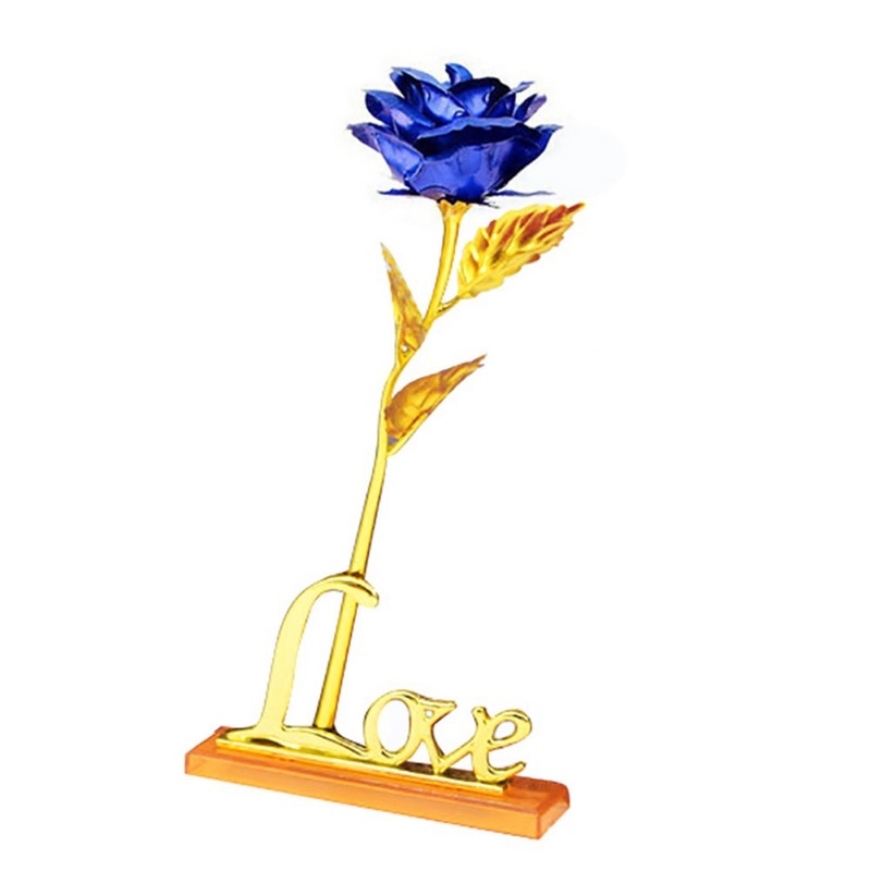 24K Foil Plated Rose Gold Rose Valentine's Day Gift Lasts Forever Love Wedding Decor Lover Lighting Rose Wedding Decor Flower