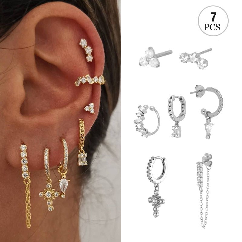 HI CLASS* 14K gold plated small earrings