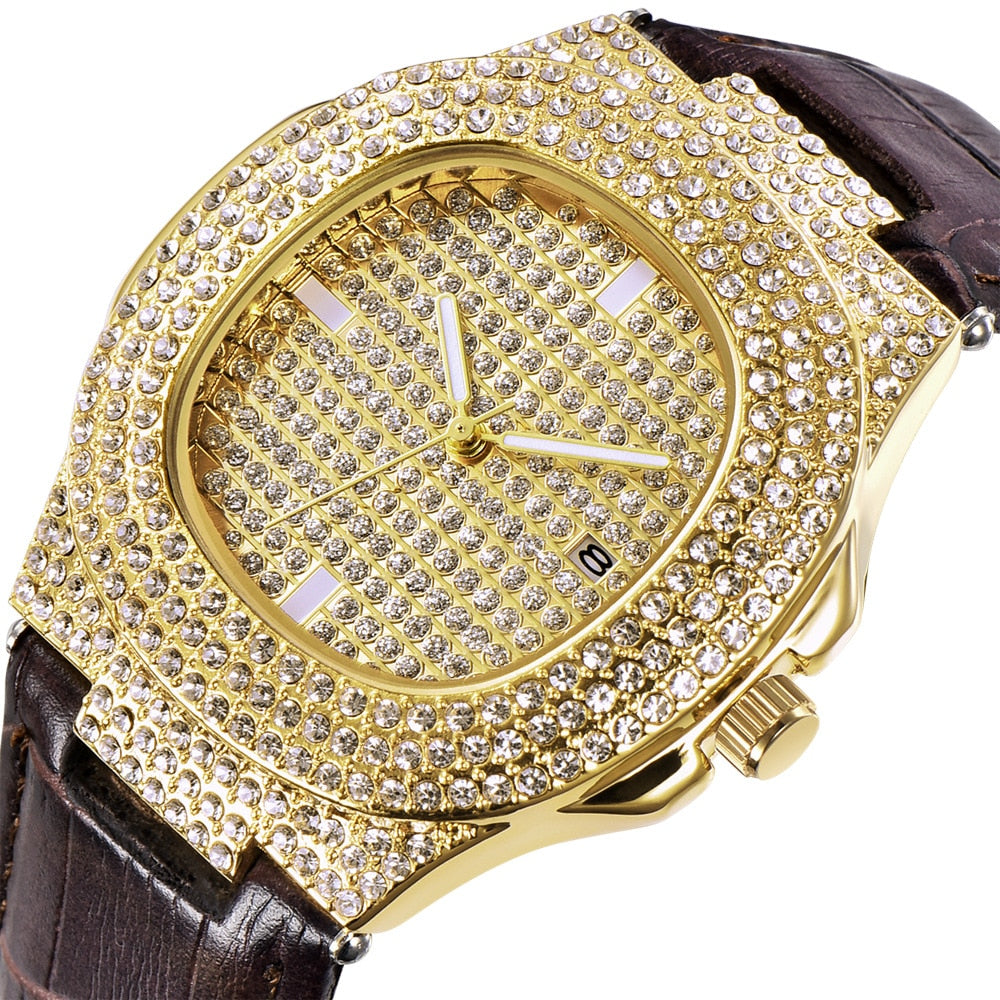 HI CLASS* Iced out diamond watch