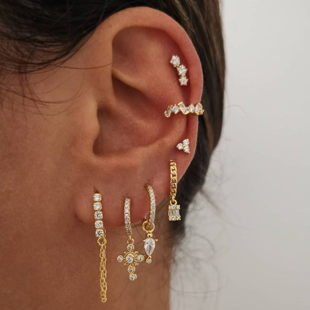 HI CLASS* 14K gold plated small earrings