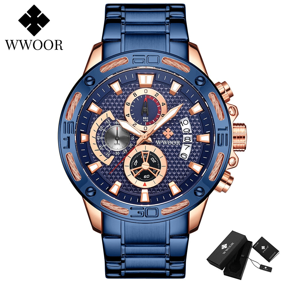 HI CLASS* Fashion waterproof men's luxury watches gold