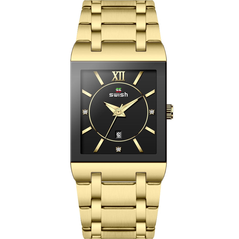 HI CLASS* Gold men quartz waterproof watch