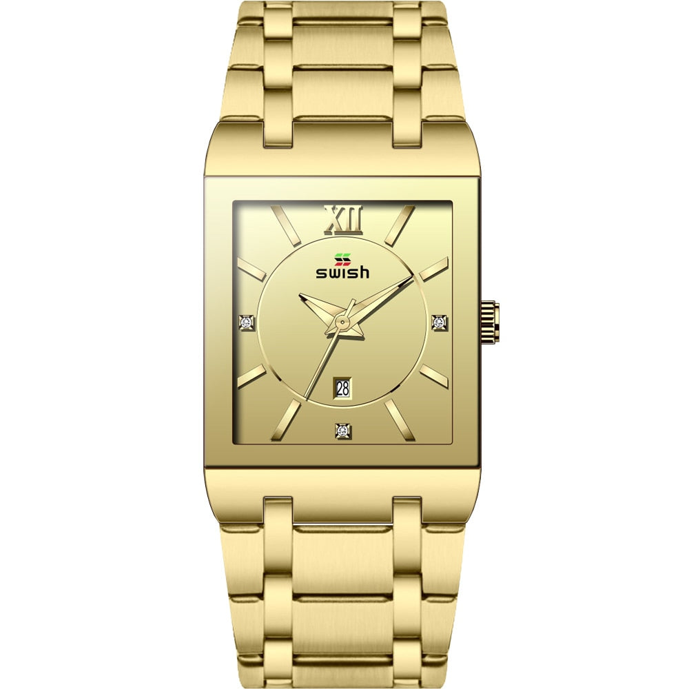 HI CLASS* Gold men quartz waterproof watch