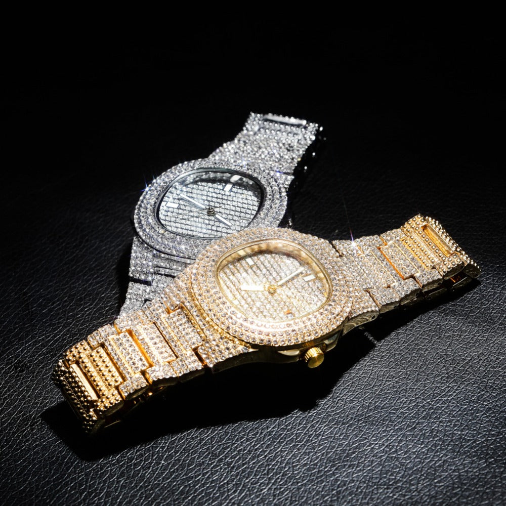 HI CLASS* Iced out diamond watch