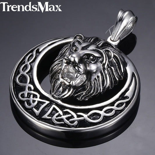 HI CLASS* Gold lion pendant for men (Stainless Steel)