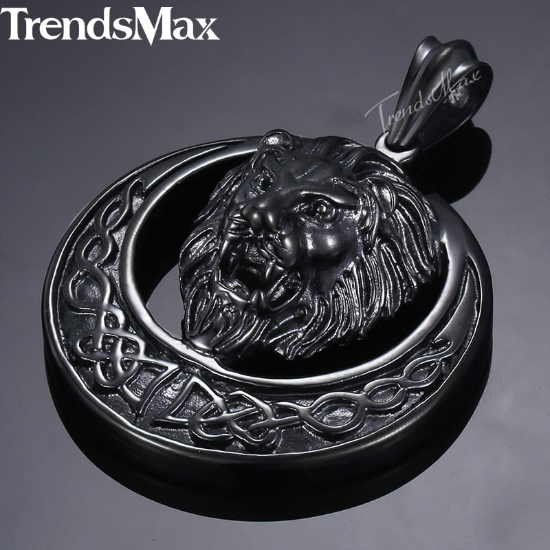 HI CLASS* Gold lion pendant for men (Stainless Steel)