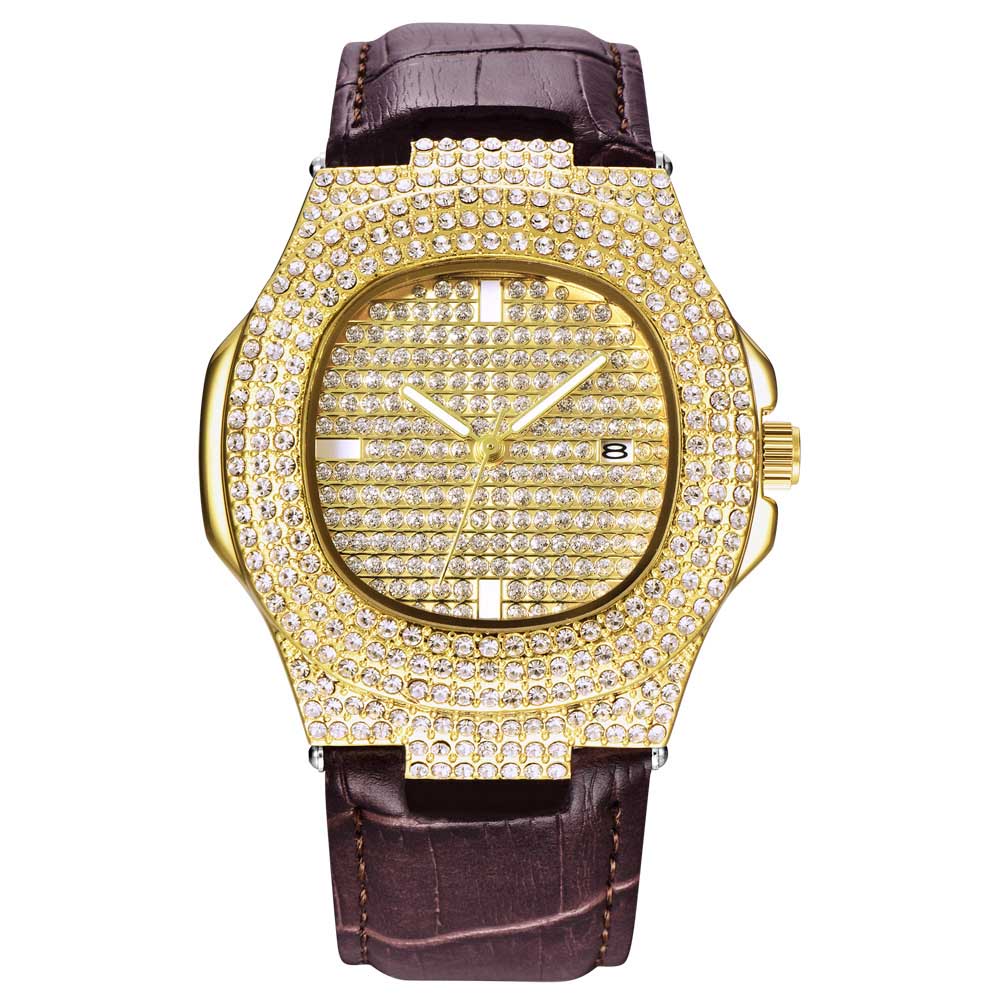 HI CLASS* Iced out diamond watch