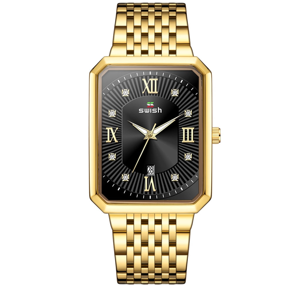 HI CLASS* Gold men quartz waterproof watch