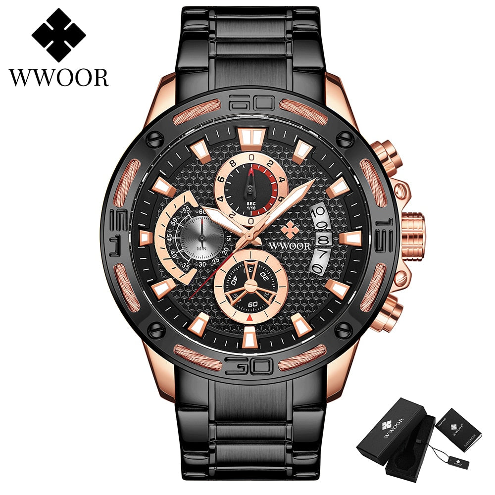 HI CLASS* Fashion waterproof men's luxury watches gold