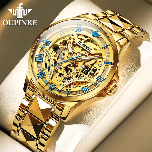 HI CLASS* OUPINKE gold automatic mechanical waterproof watch